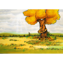 34-original DISCOPUCE-40X60 arbre automne1982 